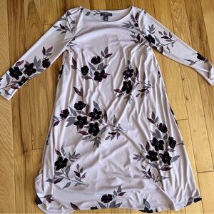 Blush Floral Long-Sleeve Dress